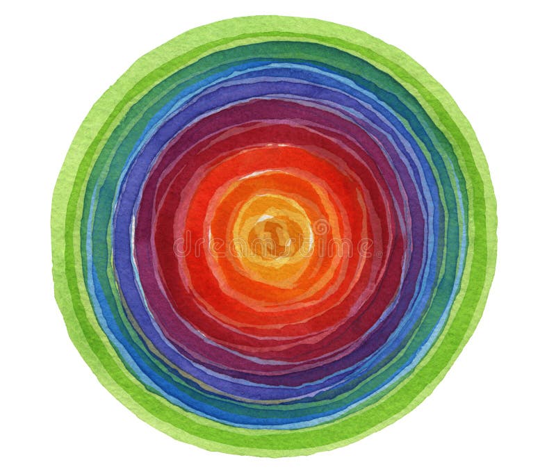 Abstrakt akryl och målad bakgrund för vattenfärg cirkel