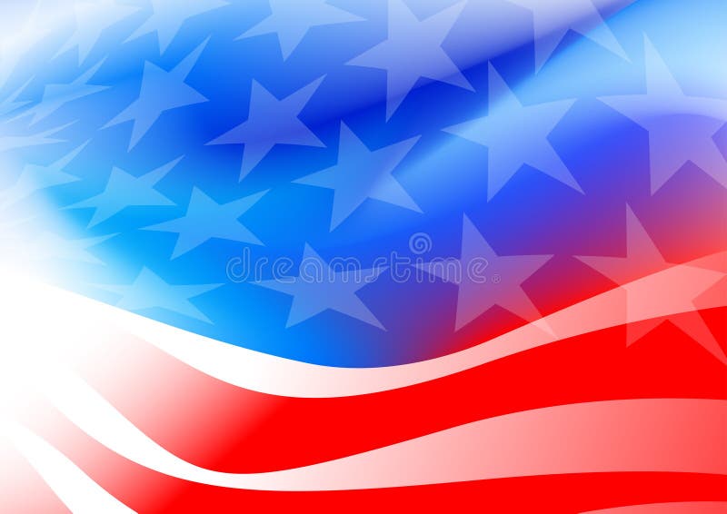 Abstrakt amerikanska flaggan på en vit bakgrund vektor illustrationer Abstrakt amerikanska flaggan på en vit bakgrund vektor illustrationer