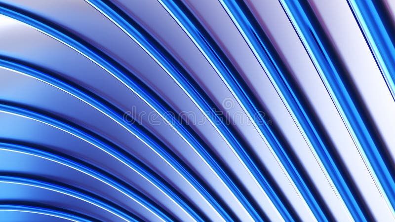 Abstrakt bakgrund 3d Blå metallvågmönster intressant tredimensionellt bakgrundspapper royaltyfri illustrationer
