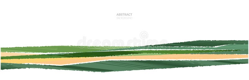 Abstrakt bakgrund för källfältets liggande vektor. Miljövänligt jordbruk Sommarnatur för miljövänligt jordbruk royaltyfri illustrationer