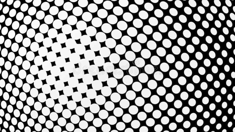 Abstrakt bakgrund för rasterrörelse. rörliga punkter sömlös slinga 4k 3d sömlös slinga svart och vit rörelse.