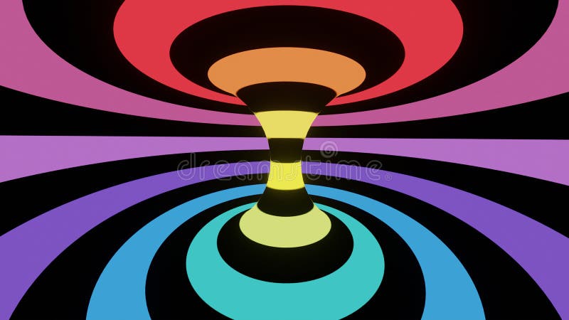 Abstrakt bakgrundsfärgad spiral optisk illusion 3d vektor illustrationer