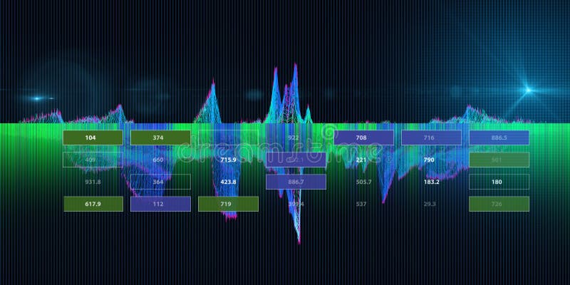 Abstrakt bakgrundsfärggrafljud från högljudslinjer och datafält. konceptet med trådstomme för virtuella data analytisk. vektor illustrationer