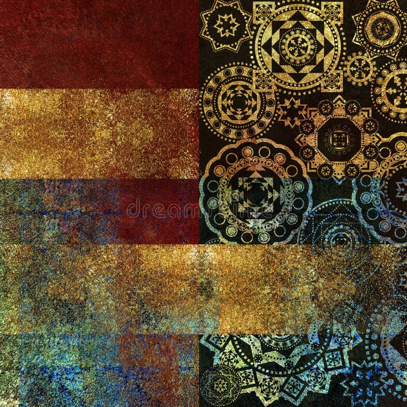 Abstrakt barwiący textured tło z złotym opryskiwaniem ilustracja wektor Abstrakt barwiący textured tło z złotym opryskiwaniem ilustracja wektor
