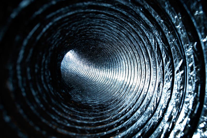 A shot from within an Air Conditioning Ducting pipe. White light shines in from one end creating an interesting effect. Abstract Concentric Circles - Duct Piping Internal. A shot from within an Air Conditioning Ducting pipe. White light shines in from one end creating an interesting effect. Abstract Concentric Circles - Duct Piping Internal