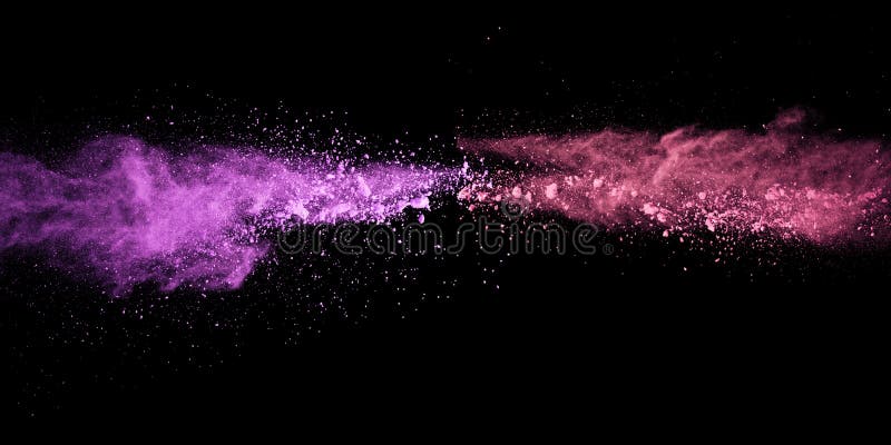 Abstrakt begrepp färgade pulverexplosion som isolerades på svart bakgrund royaltyfria bilder Abstrakt begrepp färgade pulverexplosion som isolerades på svart bakgrund royaltyfria bilder