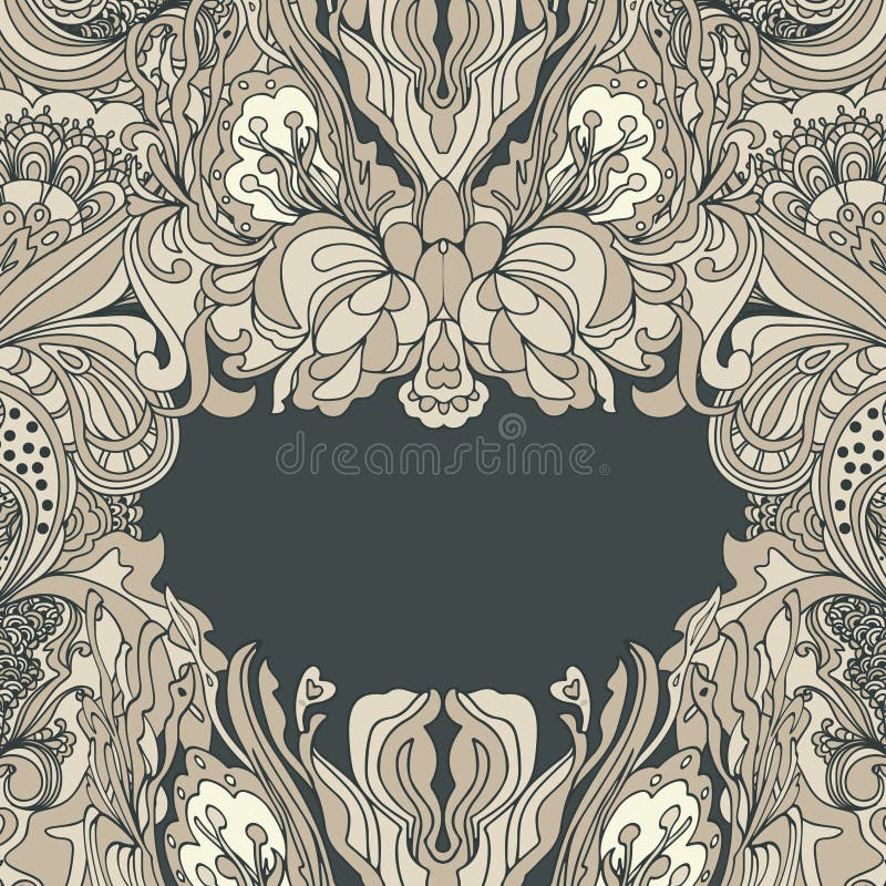 Abstrakt blom- inramar vektor illustrationer Abstrakt blom- inramar vektor illustrationer