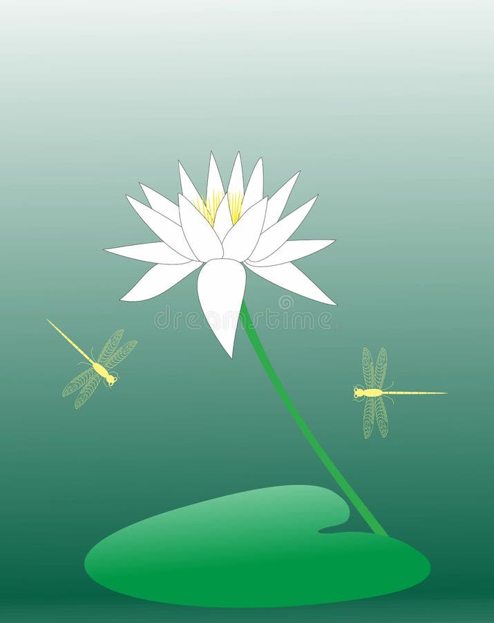 Abstrakt blommalotusblomma royaltyfri illustrationer