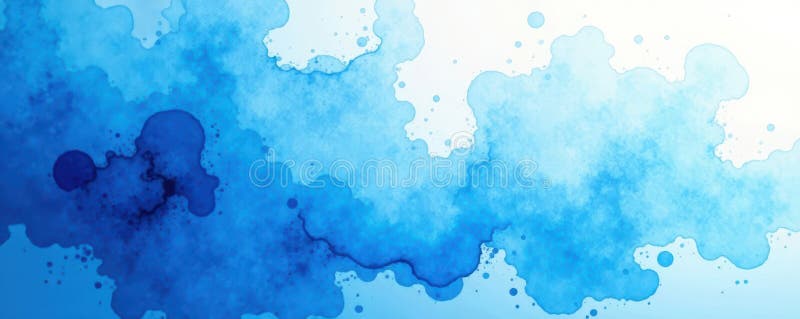 Abstrakt blå azure vattencolor blockerar dynamisk textur isblått himmel vektor illustrationer