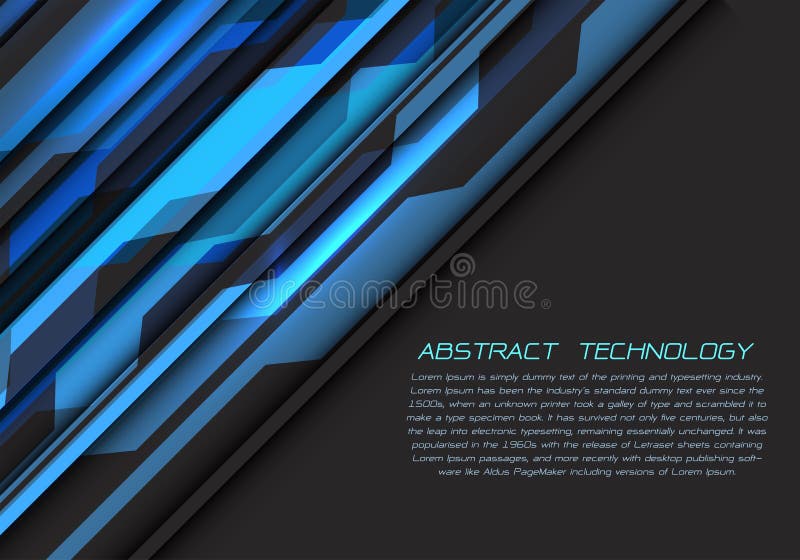 Abstrakt blå grå strömkretsmakt med den mörka tomt vektorn för bakgrund för teknologi för utrymme- och textdesign moderna futuris stock illustrationer Abstrakt blå grå strömkretsmakt med den mörka tomt vektorn för bakgrund för teknologi för utrymme- och textdesign moderna futuris stock illustrationer