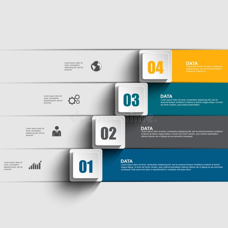Abstrakt 3D papper Infographic vektor illustrationer Abstrakt 3D papper Infographic vektor illustrationer