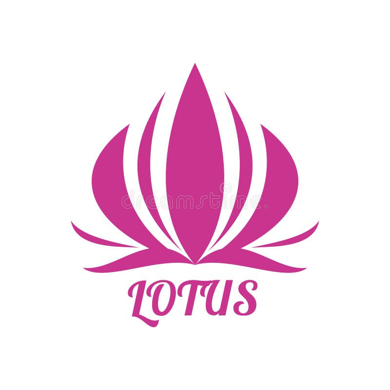 Abstrakt design för logo för lotusblommablomma vektor illustrationer