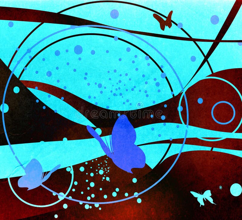 Abstrakt designgrunge stock illustrationer