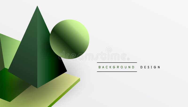 Abstrakt designvisning med isometriska kuber pyramider fyrkanter och sfärer i en pulserande 3d-layout. modern och dynamisk royaltyfri illustrationer