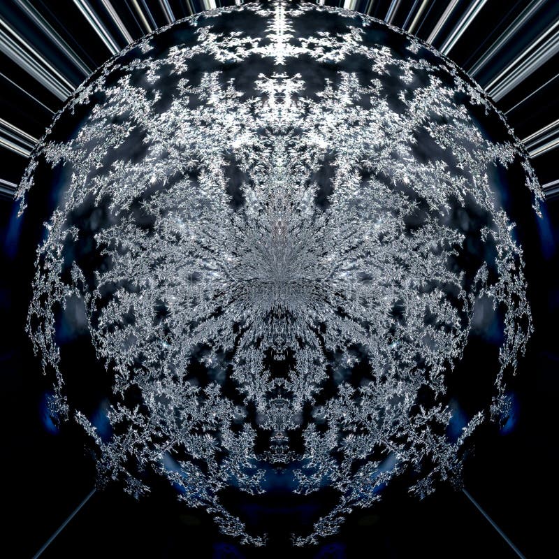 Abstrakt digital futuristisk modern bakgrundswallart av en svart, blå och vit runda, grafisk planet för fördjupningfractal in royaltyfri illustrationer Abstrakt digital futuristisk modern bakgrundswallart av en svart, blå och vit runda, grafisk planet för fördjupningfractal in royaltyfri illustrationer