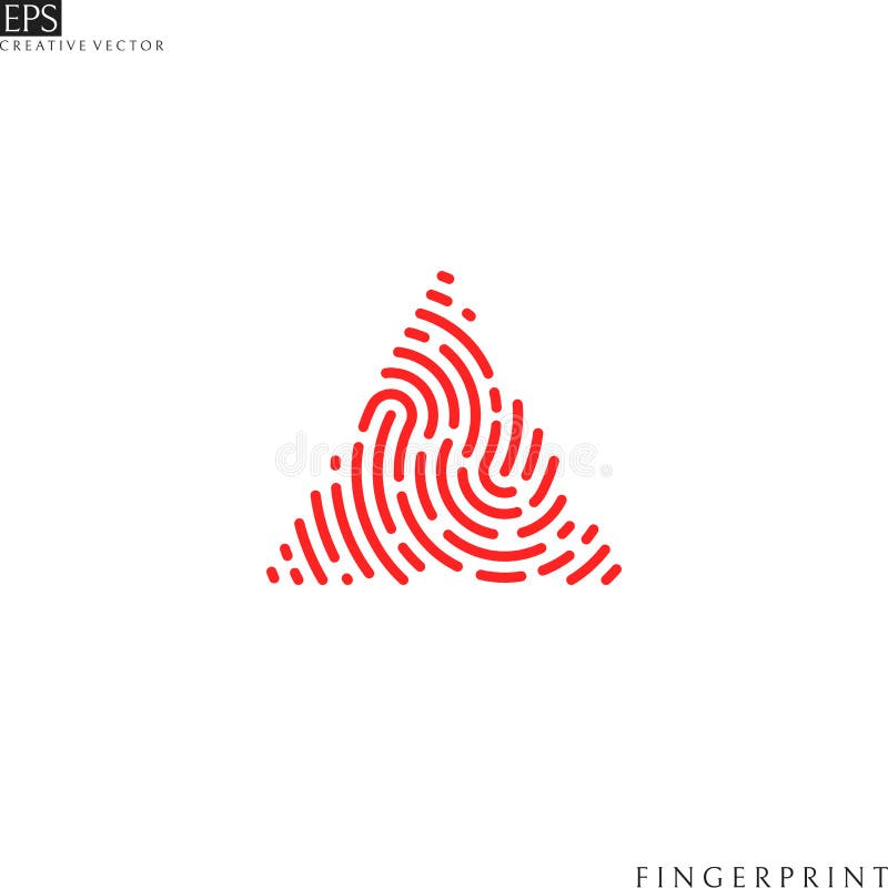 Abstrakt fingeravtryck. logotyp royaltyfri illustrationer