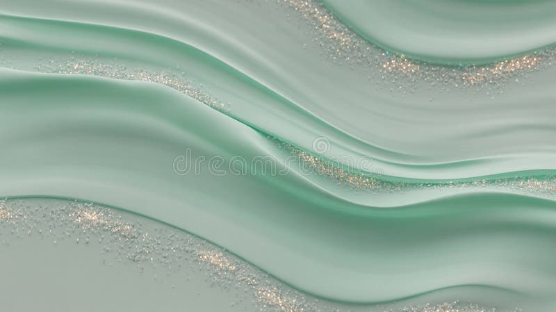 Abstrakt flytande vätskevågor med glittrande partiklar som ger en elegant bakgrundsdesign stock illustrationer