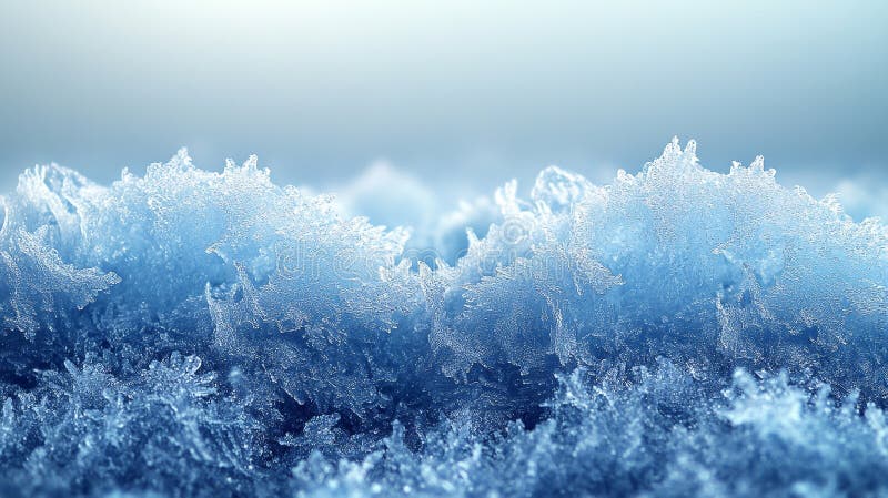 Abstrakt fryst lövmönster i icy blue-toner med en subtil frostig effekt. AI-genererad. vektor illustrationer