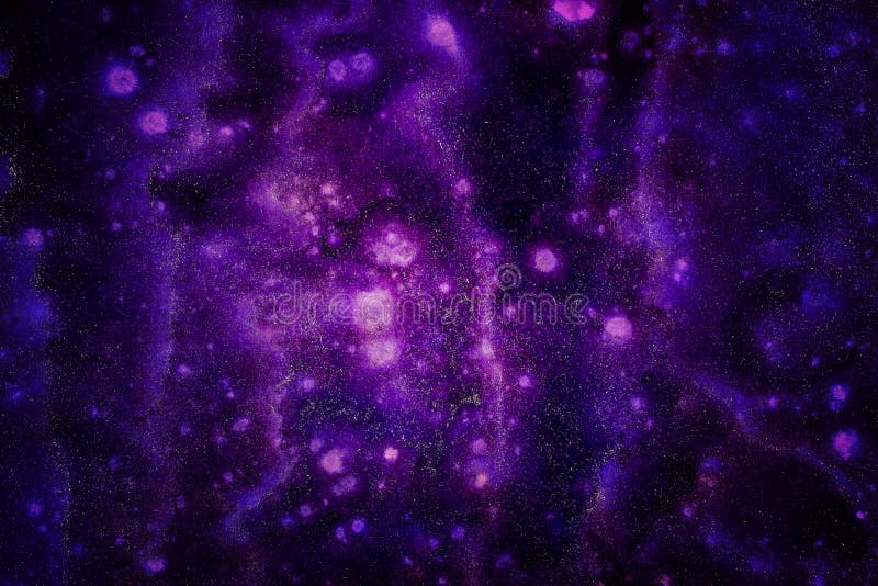 Abstrakt galaxillustration för lilor och för rosa färger vektor illustrationer