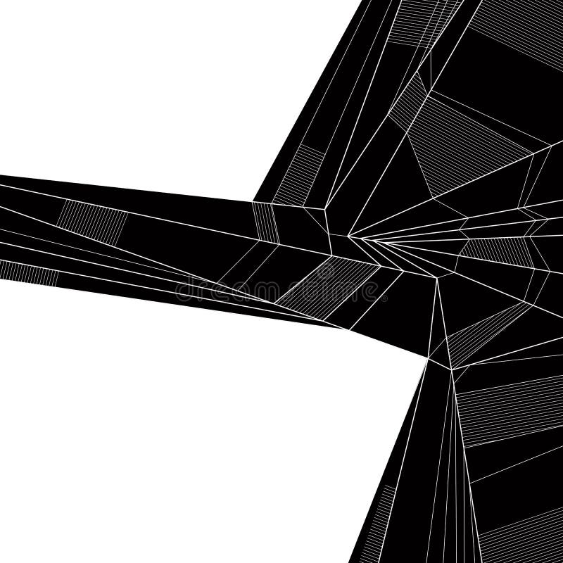 Abstrakt geometrisk bakgrund för vektor, modern stilsvart och whi vektor illustrationer Abstrakt geometrisk bakgrund för vektor, modern stilsvart och whi vektor illustrationer