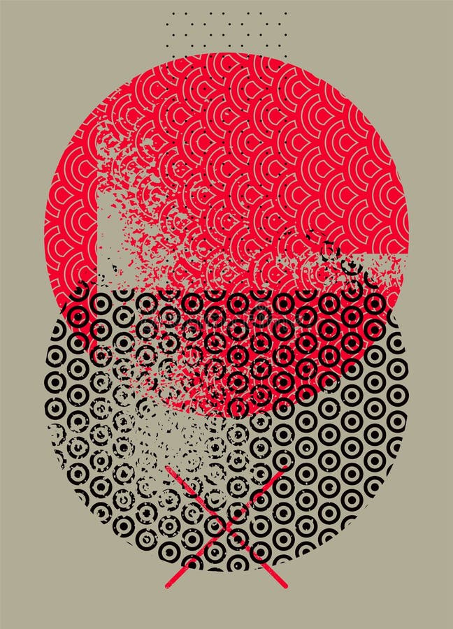 Abstrakt geometrisk modellgrungebakgrund retro vektor för illustration vektor illustrationer