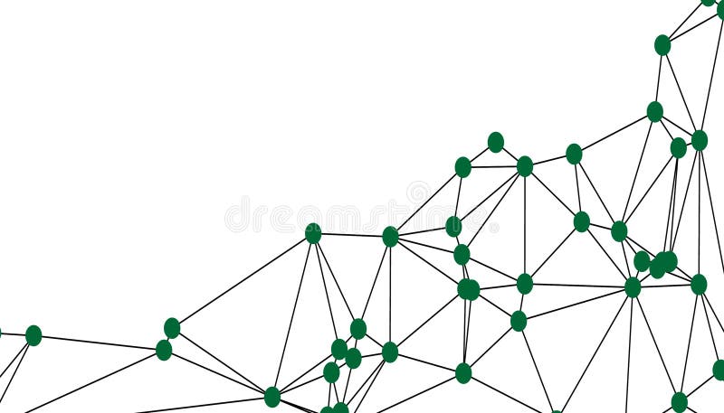 Abstrakt geometrisk nätbakgrund med sammankopplade svarta punkter och linjer minimalistisk polygonnätstruktur för sammankopplade s royaltyfri illustrationer
