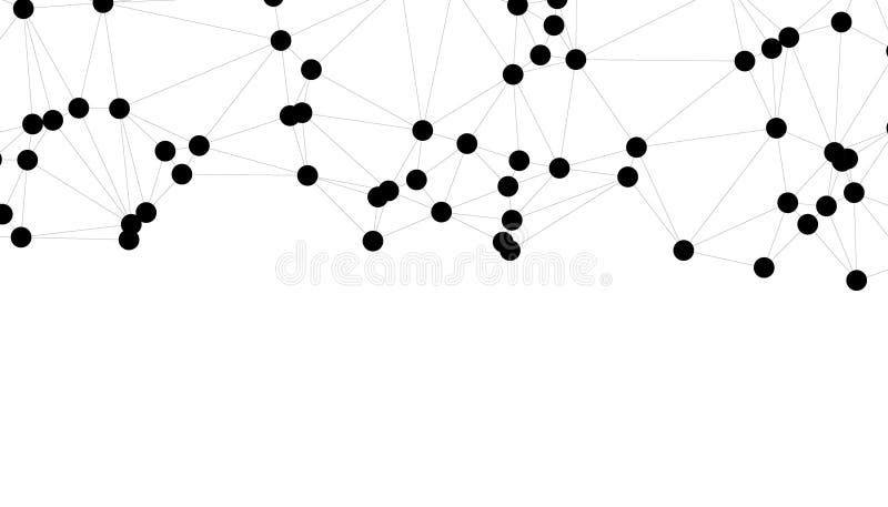 Abstrakt geometrisk nätbakgrund med sammankopplade svarta punkter och linjer minimalistisk polygonnätstruktur för sammankopplade s royaltyfri illustrationer