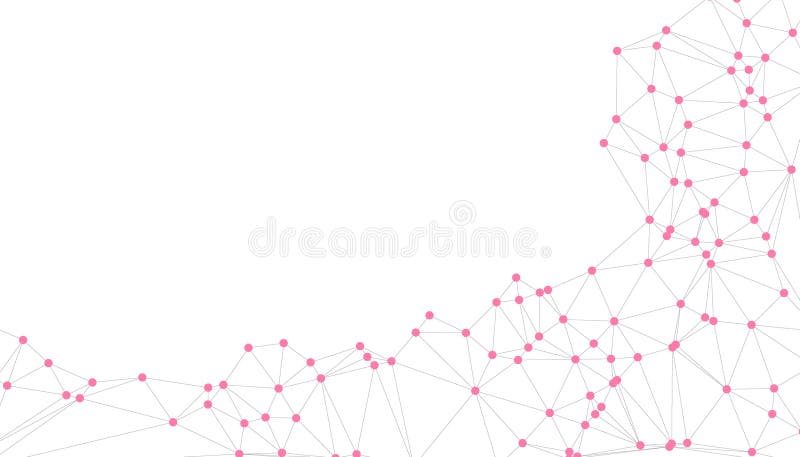 Abstrakt geometrisk nätbakgrund med sammankopplade svarta punkter och linjer minimalistisk polygonnätstruktur för sammankopplade s stock illustrationer