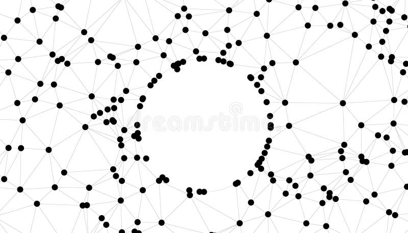 Abstrakt geometrisk nätbakgrund med sammankopplade svarta punkter och linjer minimalistisk polygonnätstruktur för sammankopplade s vektor illustrationer