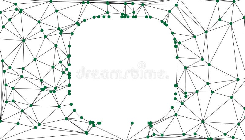 Abstrakt geometrisk nätbakgrund med sammankopplade svarta punkter och linjer minimalistisk polygonnätstruktur för sammankopplade s royaltyfri illustrationer