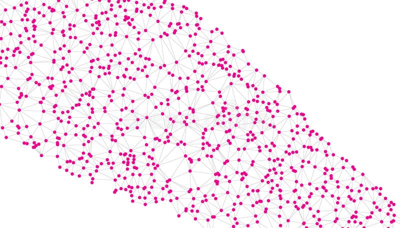 Abstrakt geometrisk nätbakgrund med sammankopplade svarta punkter och linjer minimalistisk polygonnätstruktur för sammankopplade s stock illustrationer