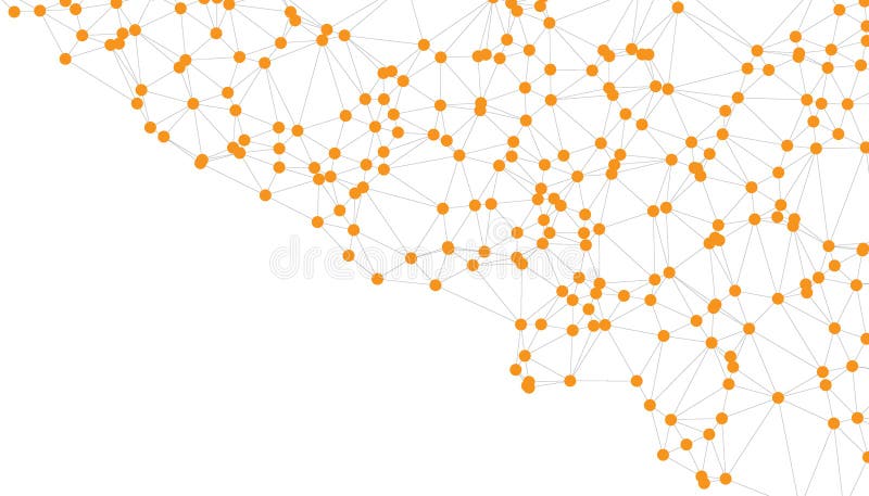 Abstrakt geometrisk nätbakgrund med sammankopplade svarta punkter och linjer minimalistisk polygonnätstruktur för sammankopplade s stock illustrationer