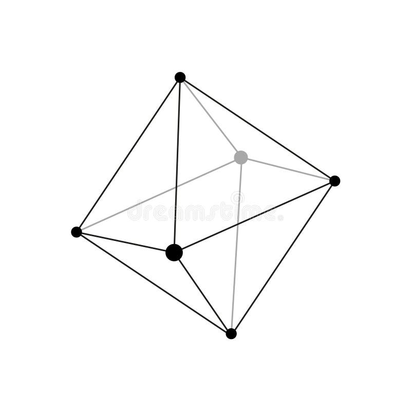 Abstrakt geometrisk nätverksstruktur på vit bakgrund vektor illustrationer