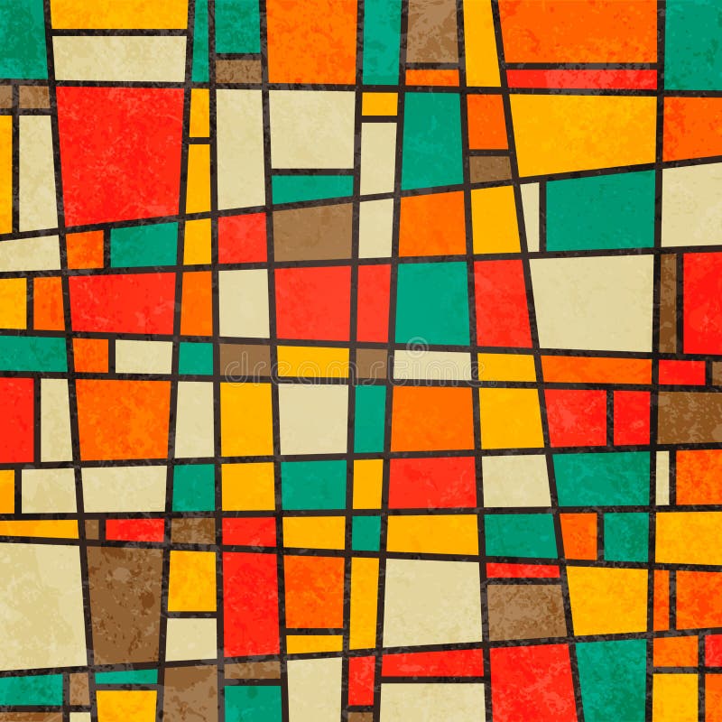 Abstrakt geometrisk retro färgglad bakgrund royaltyfri illustrationer