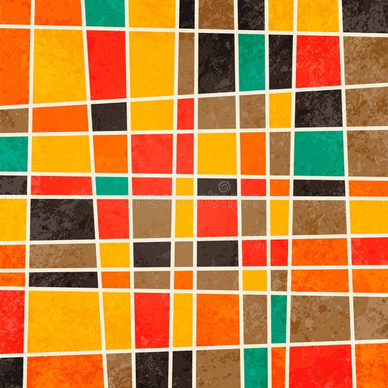 Abstrakt geometrisk retro färgglad bakgrund royaltyfri illustrationer