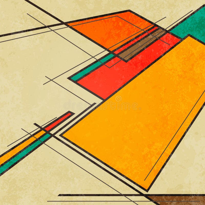 Abstrakt geometrisk retro färgglad bakgrund royaltyfri illustrationer