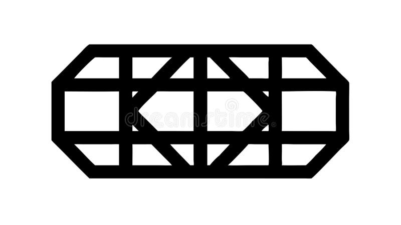 Abstrakt geometrisk strukturikon för mönster eller modern arkitekturvektordesign Generativ AI stock illustrationer