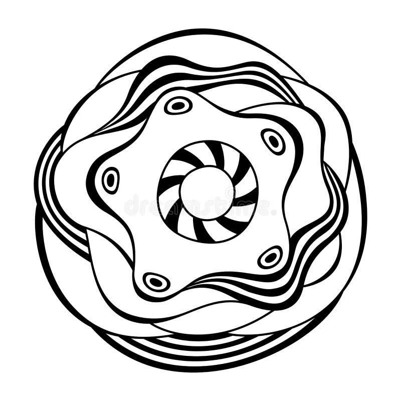 Abstrakt geometrisk symbol, isolerad på vit bakgrund vektor illustrationer