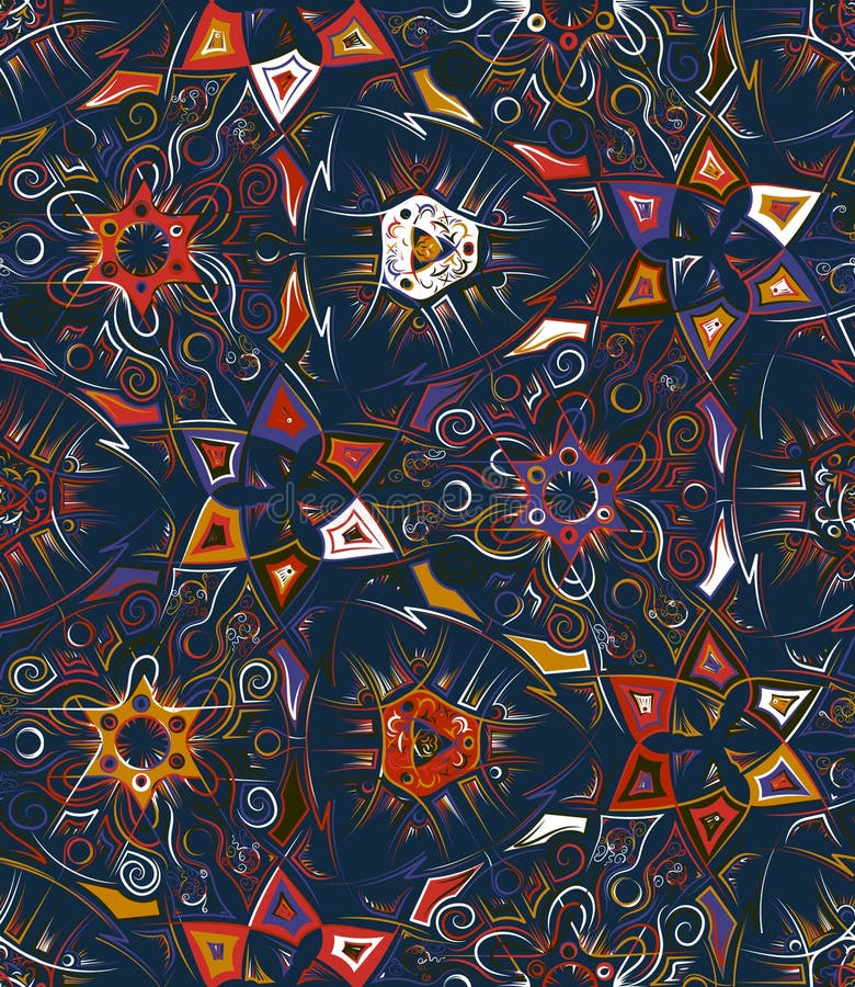 Abstrakt geometrisk sömlös modell med det djura trycket Moderiktig hand drog texturer Modern abstrakt design för affisch royaltyfri illustrationer