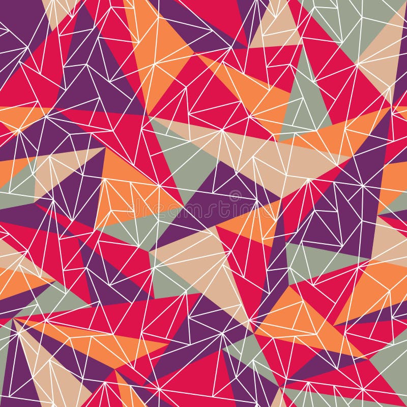 Abstrakt geometriskt färgrikt mönstrar vektor illustrationer