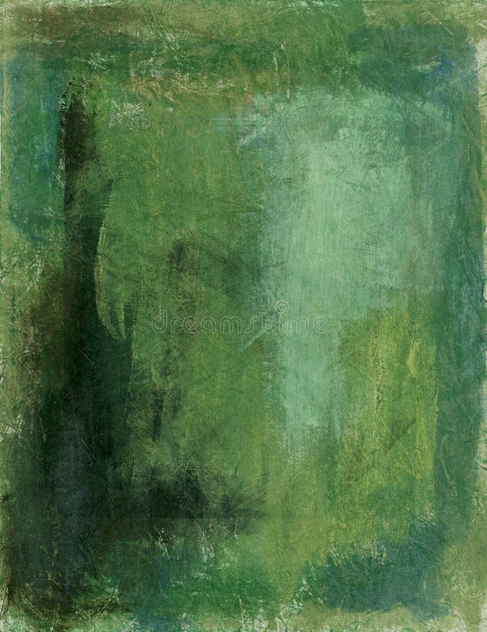 Green painted abstract with deep textures and hues. Green painted abstract with deep textures and hues.