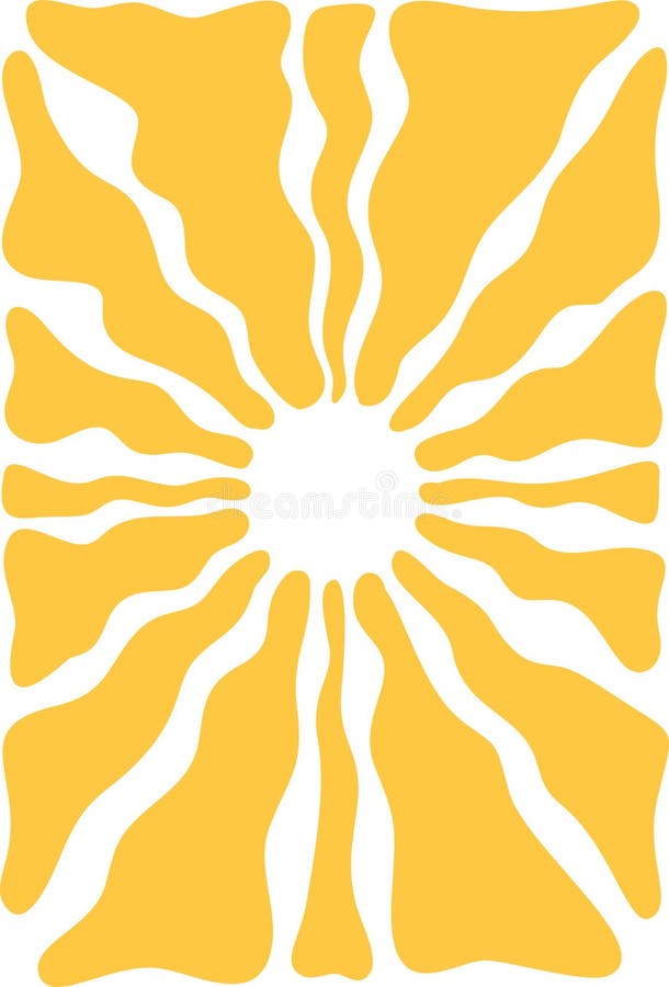 Abstrakt, handritad solbanderoll royaltyfri illustrationer