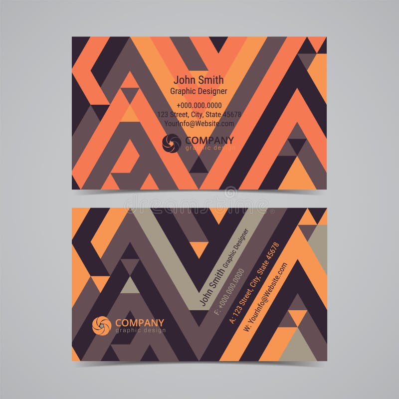 Abstrakt idérik mall för orientering för affärskortdesign med den geometriska modellen moderna bakgrunder stock illustrationer Abstrakt idérik mall för orientering för affärskortdesign med den geometriska modellen moderna bakgrunder stock illustrationer