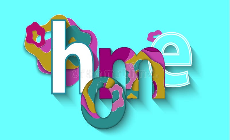 Abstrakt illustration 3d med det färgrika inskrifthemmet på blå bakgrund Papper varvar konst Ord text, bokstäver, titel, royaltyfri illustrationer Abstrakt illustration 3d med det färgrika inskrifthemmet på blå bakgrund Papper varvar konst Ord text, bokstäver, titel, royaltyfri illustrationer