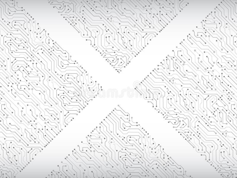 Abstrakt illustration för vektor för triangelströmkretsbräde royaltyfri illustrationer Abstrakt illustration för vektor för triangelströmkretsbräde royaltyfri illustrationer