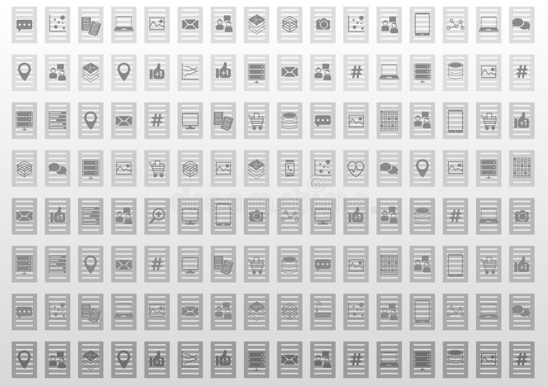 Abstrakt informationsteknikillustrationbakgrund i plan design royaltyfri illustrationer Abstrakt informationsteknikillustrationbakgrund i plan design royaltyfri illustrationer
