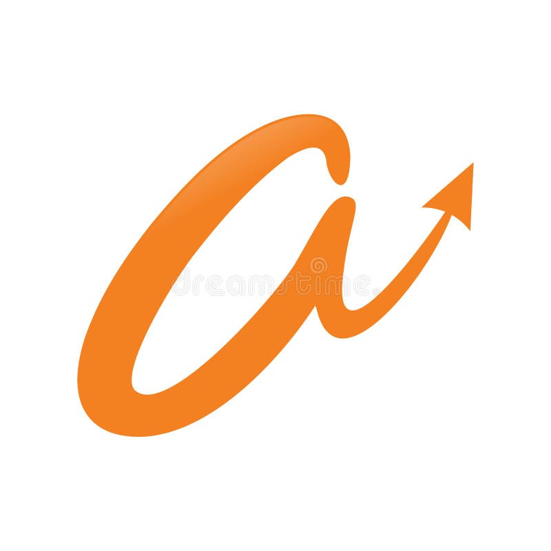 Abstrakt initial ett Lettermark symbol vektor illustrationer