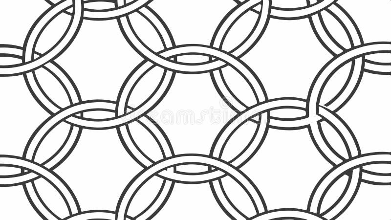 Abstrakt kedjemönstersammankopplade länkar och sömlös design vektordesign Generativ AI stock illustrationer