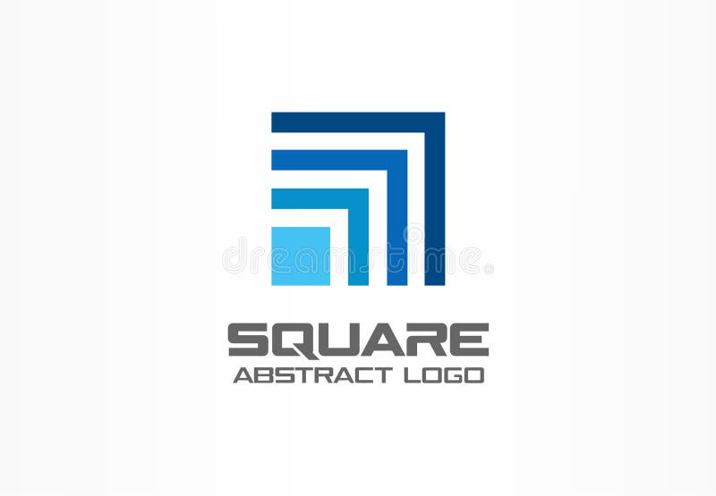 Abstract logo for business company. Corporate identity design element. Technology, Industrial, Logistic, Social Media logotype idea. Square, network, banking growth concept. Colorful Vector icon. Abstract logo for business company. Corporate identity design element. Technology, Industrial, Logistic, Social Media logotype idea. Square, network, banking growth concept. Colorful Vector icon