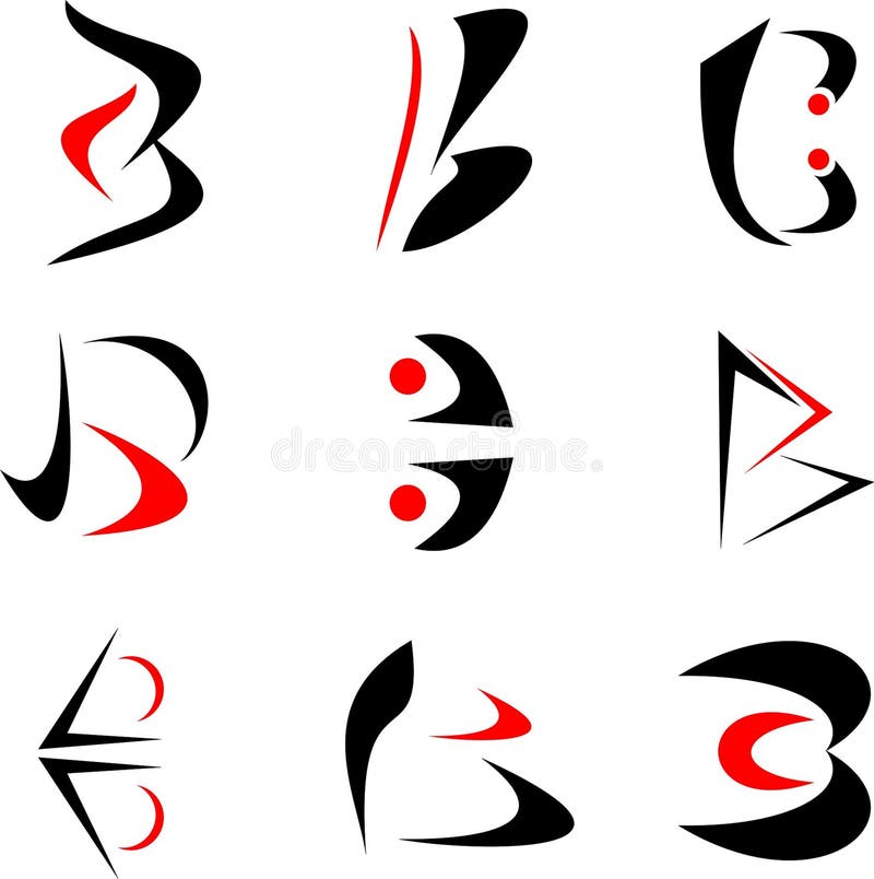 Abstrakt logo för bokstav B